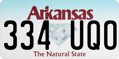 AR license plate 334UQO