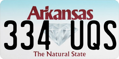 AR license plate 334UQS
