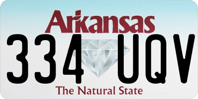 AR license plate 334UQV