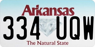 AR license plate 334UQW