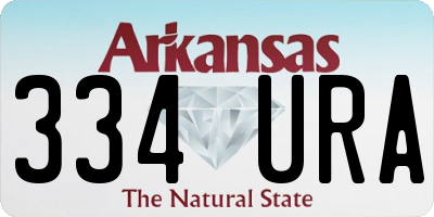AR license plate 334URA