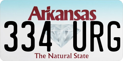 AR license plate 334URG