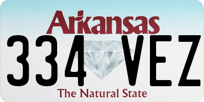 AR license plate 334VEZ