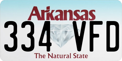 AR license plate 334VFD