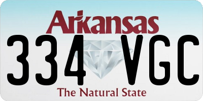AR license plate 334VGC