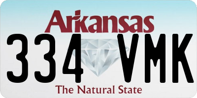 AR license plate 334VMK