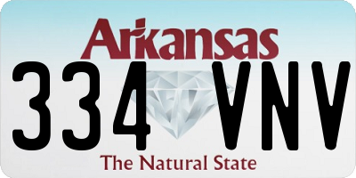 AR license plate 334VNV