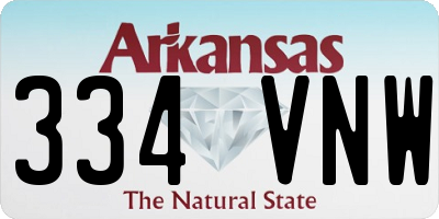 AR license plate 334VNW