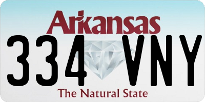 AR license plate 334VNY
