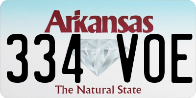 AR license plate 334VOE