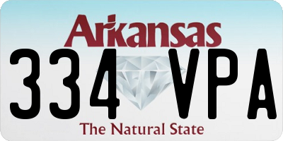 AR license plate 334VPA