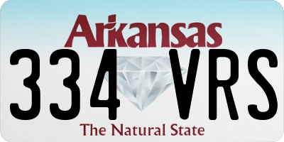 AR license plate 334VRS