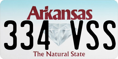 AR license plate 334VSS