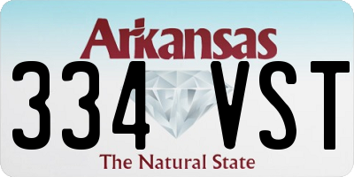 AR license plate 334VST