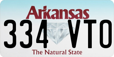 AR license plate 334VTO