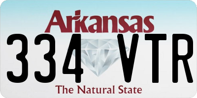 AR license plate 334VTR