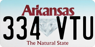AR license plate 334VTU