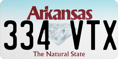 AR license plate 334VTX