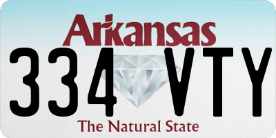 AR license plate 334VTY