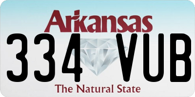 AR license plate 334VUB