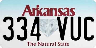 AR license plate 334VUC