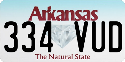 AR license plate 334VUD