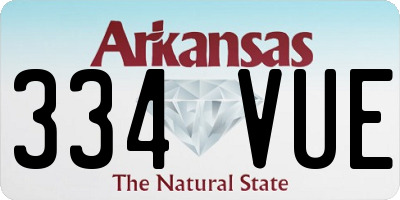 AR license plate 334VUE