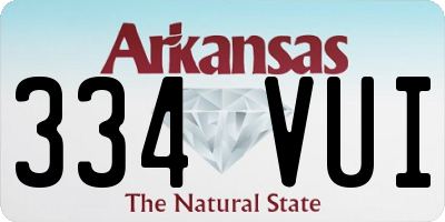 AR license plate 334VUI