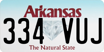 AR license plate 334VUJ