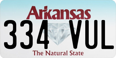 AR license plate 334VUL