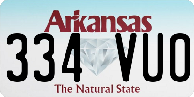 AR license plate 334VUO