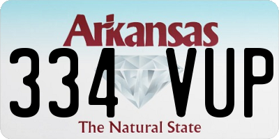 AR license plate 334VUP