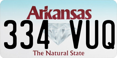 AR license plate 334VUQ