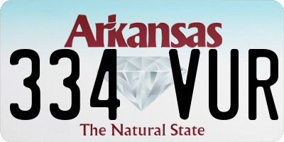 AR license plate 334VUR
