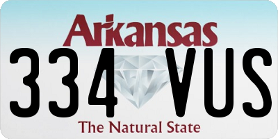 AR license plate 334VUS
