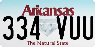 AR license plate 334VUU