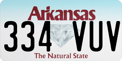 AR license plate 334VUV