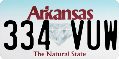 AR license plate 334VUW