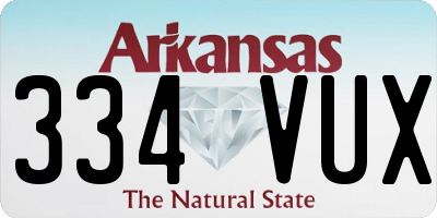 AR license plate 334VUX