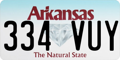 AR license plate 334VUY