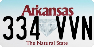 AR license plate 334VVN