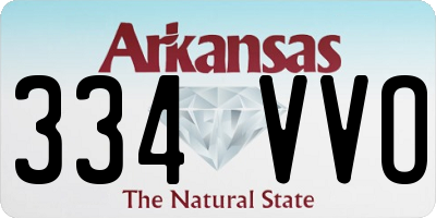 AR license plate 334VVO