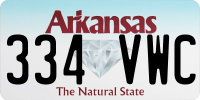 AR license plate 334VWC