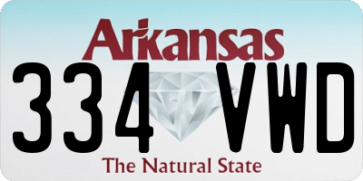 AR license plate 334VWD
