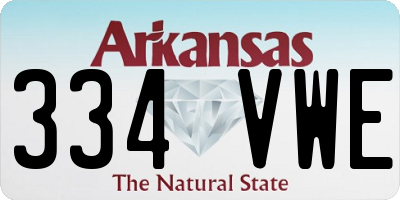 AR license plate 334VWE
