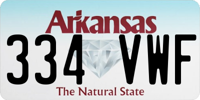 AR license plate 334VWF