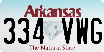 AR license plate 334VWG