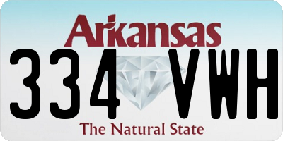 AR license plate 334VWH