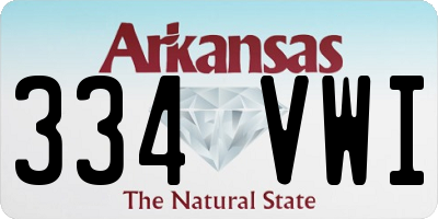 AR license plate 334VWI