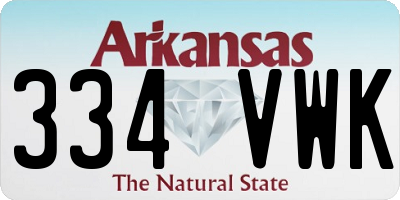AR license plate 334VWK